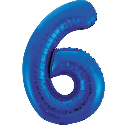 34" Blue Number Balloons - Box Balloons