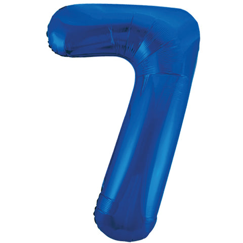 34" Blue Number Balloons - Box Balloons