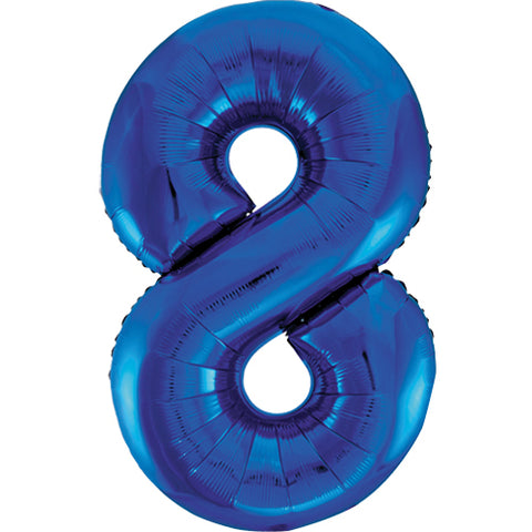 34" Blue Number Balloons - Box Balloons