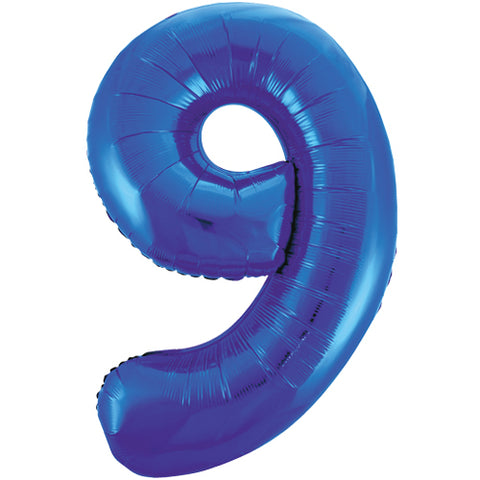 34" Blue Number Balloons - Box Balloons