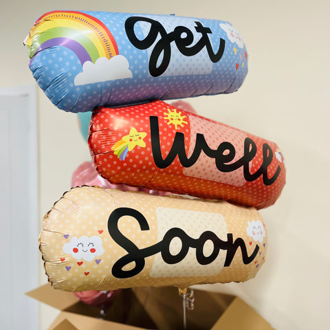 Get Well Soon Plasters Balloons - Box Balloons