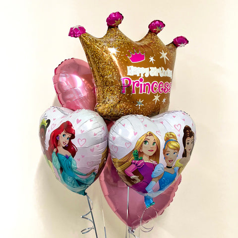 Princess Crown Birthday Balloons - Box Balloons