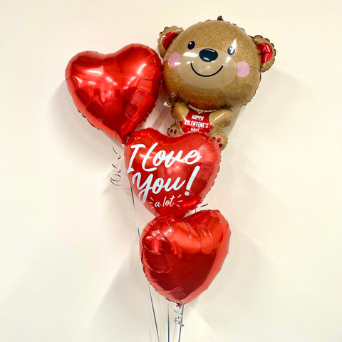 Valentine's Love You Bear Balloons - Box Balloons