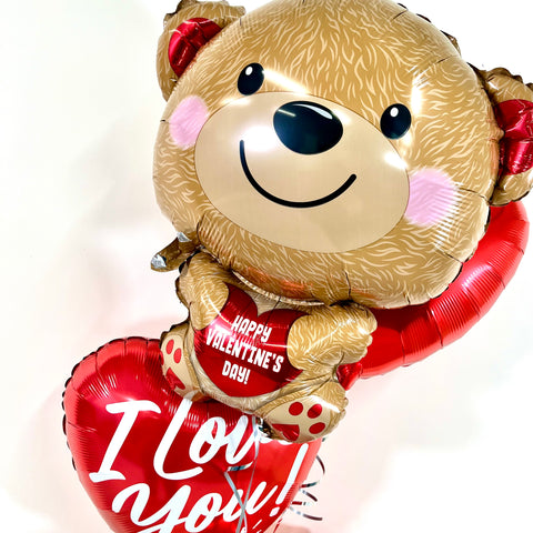 Valentine's Love You Bear Balloons - Box Balloons