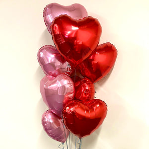 Red & Pink Heart Balloons