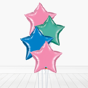 Pastel Star Table Balloons