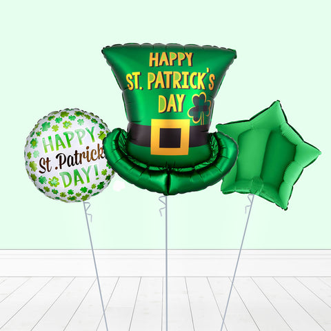 St Patrick's Day Shamrock Hat Balloons - Box Balloons