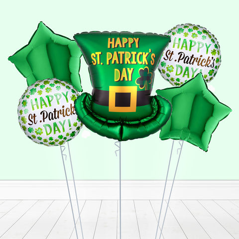 St Patrick's Day Shamrock Hat Balloons - Box Balloons