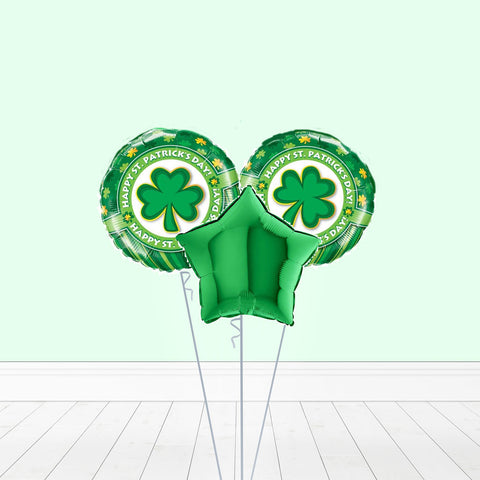 St Patrick's Day Shamrock Balloons - Box Balloons