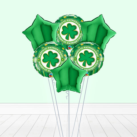 St Patrick's Day Shamrock Balloons - Box Balloons