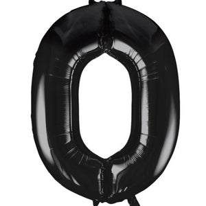 34" Black Number Balloons