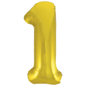 34" Gold Number Balloons