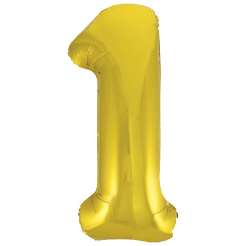 34" Gold Number Balloons - Box Balloons