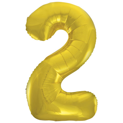 34" Gold Number Balloons - Box Balloons