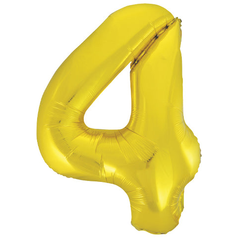 34" Gold Number Balloons - Box Balloons