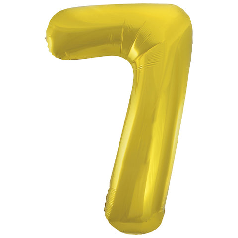 34" Gold Number Balloons - Box Balloons