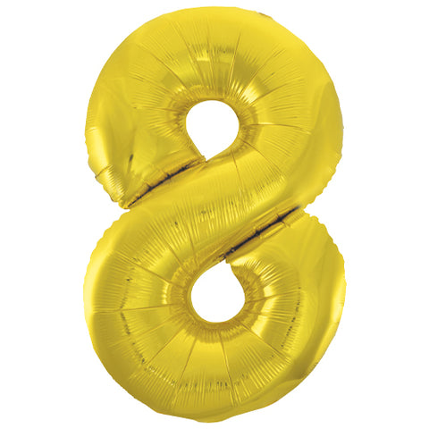 34" Gold Number Balloons - Box Balloons