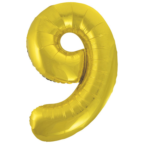 34" Gold Number Balloons - Box Balloons