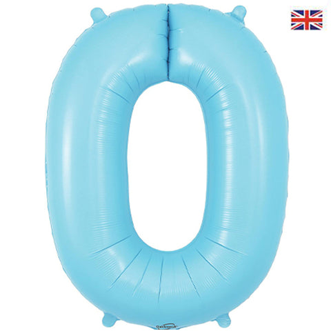 34" Pastel Blue Number Balloons - Box Balloons