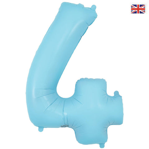 34" Pastel Blue Number Balloons - Box Balloons