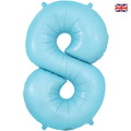 34" Pastel Blue Number Balloons - Box Balloons