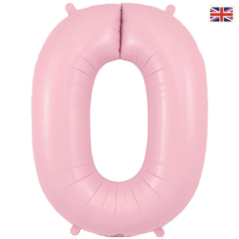 34" Pastel Pink Number Balloons - Box Balloons