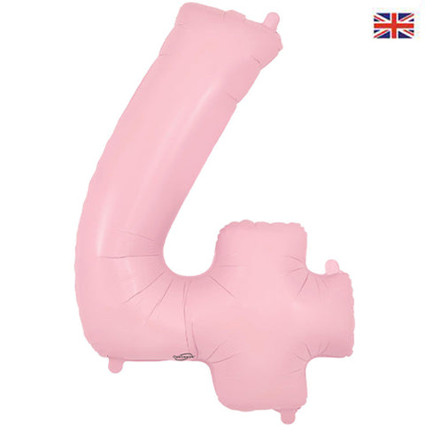 34" Pastel Pink Number Balloons - Box Balloons