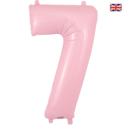 34" Pastel Pink Number Balloons - Box Balloons