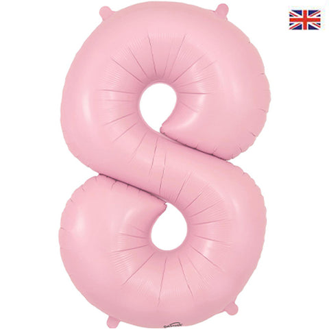 34" Pastel Pink Number Balloons - Box Balloons