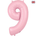 34" Pastel Pink Number Balloons - Box Balloons