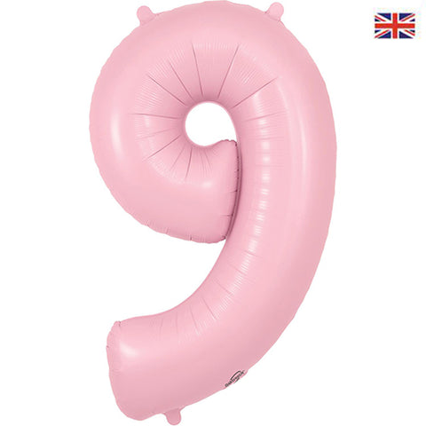 34" Pastel Pink Number Balloons - Box Balloons