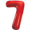 34" Red Number Balloons - Box Balloons