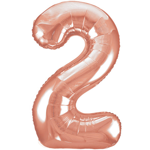 34" Rose Gold Number Balloons - Box Balloons