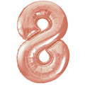 34" Rose Gold Number Balloons - Box Balloons