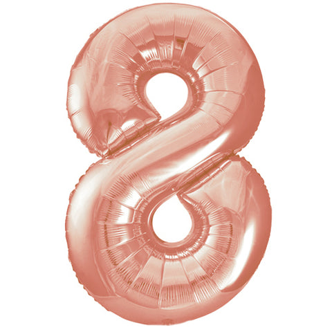 34" Rose Gold Number Balloons - Box Balloons